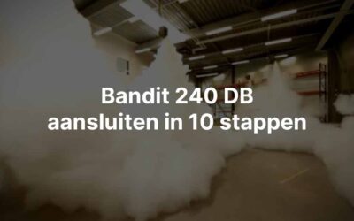 Hoe sluit je een bandit 240 mistmachine aan?